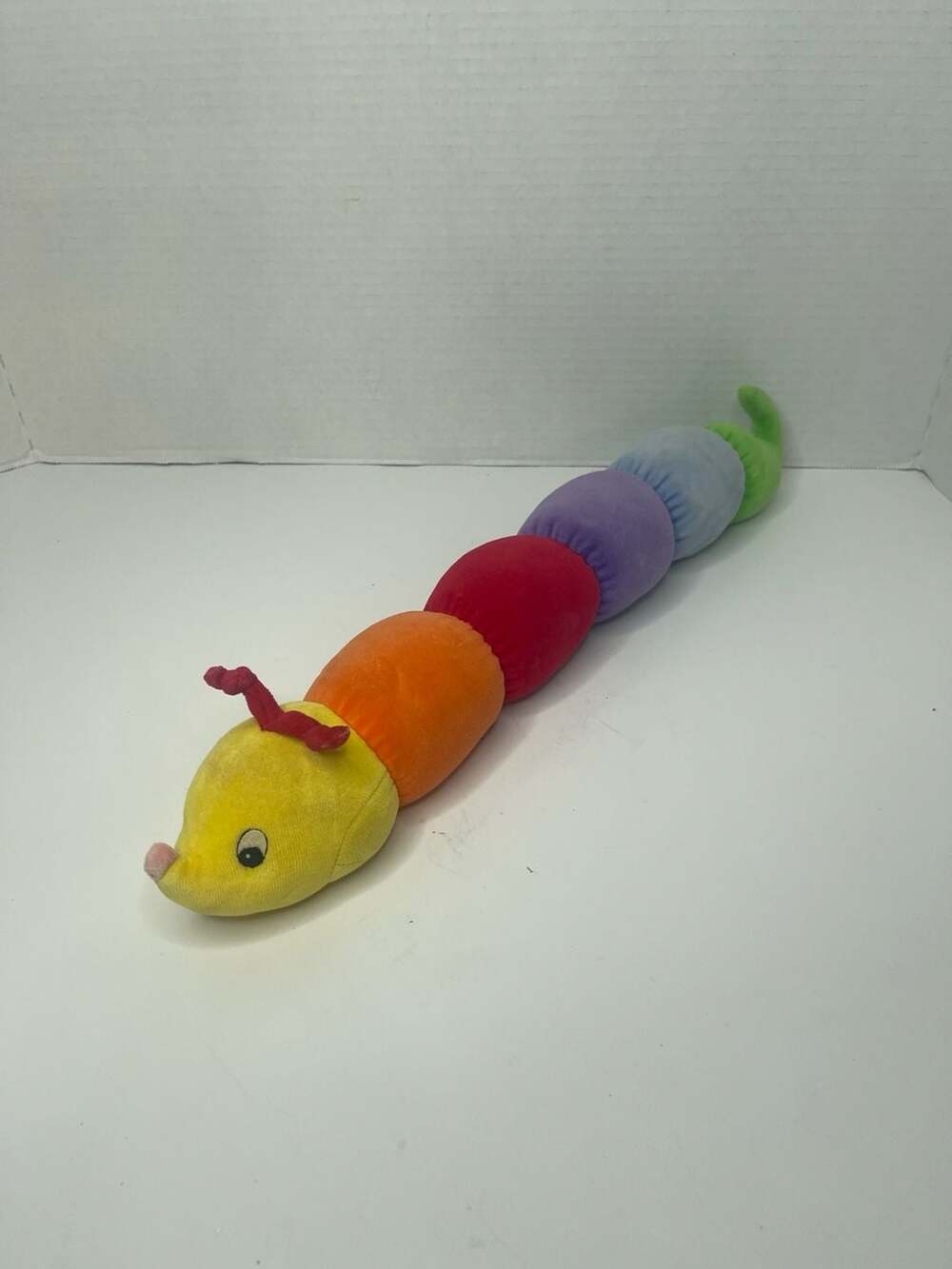 Baby Gund VTG Lovey Caterpillar Plush 17 Inch Rainbow Stuffed Toy
